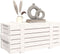 vidaXL - Opbergbox - 91x40,5x42 - cm - massief - grenenhout - wit