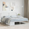 vidaXL - Bedframe - met - hoofdbord - metaal - wit - 183x213 - cm