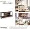 Tectake TV-meubel - Lowboard met 4 open vakken - Industrieel design - Donkerbruin - Afmeting (LxBxH) 120 x 40 x 50,5 cm