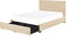 ROCHELLE - Bed opbergruimte - Beige - 140 x 200 cm - Polyester