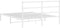 vidaXL - Bedframe - met - hoofdbord - metaal - wit - 160x200 - cm