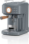 Swan One Touch Espressomachine – Gemalen Koffie & Koffiepads – Grijs