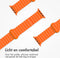imoshion Siliconen magnetisch bandje - Geschikt voor Apple Watch 1, 2, 3, 4, 5, 6, 7, 8, 9, 10 (42 mm), SE - 38/40/41 mm - Oranje & Zwart - One Size