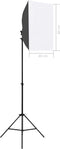 vidaXL - Fotostudioset - met - softboxlampen - en - achtergrond