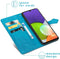 iMoshion Hoesje Geschikt voor Samsung Galaxy M22 / A22 (4G) Hoesje Met Pasjeshouder - iMoshion Mandala Bookcase - Turquoise