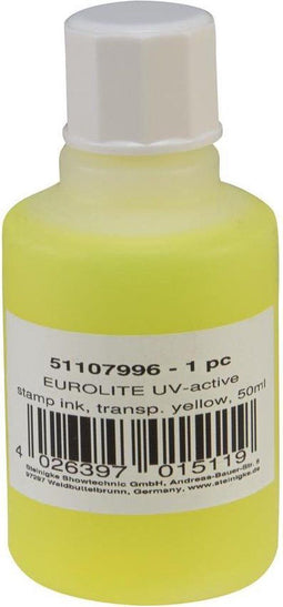 EUROLITE Blacklight-inkt, transparent geel, 50ml | alleen zichtbaar met blacklight