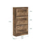 SoBuy FSR137-L-F - Schoenenkast - 3 Kleppen - Bruin