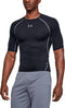 Under Armour HeatGear® Armour Compression Shirt - Korte Mouwen - UPF 30+ - Zwart (L)