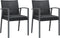 vidaXL - Tuinstoelen - 2 - st - met - kussens - 56,5x57x83 - cm - poly - rattan - zwart