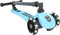 Scoot and Ride Highwaykick 3 - Kinderstep met LED-lampjes en dubbele voorwielen - Blueberry