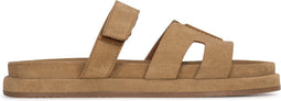 PS Poelman MAG - Dames sandalen - Suède bovenwerk - Licht Beige - Maat 37