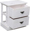 vidaXL - Nachtkastje - 38x28x45 - cm - paulowniahout - wit