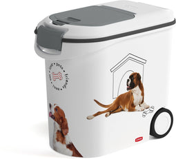 Curver Voedselcontainer Hond - 35L - Lucht- en vochtdicht - Wit/Grijs