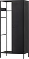 WOOOD Coen Garderobekast - Metaal - Antraciet - 180x80x50