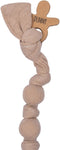 Snoozebaby Speenkoord - Fopspeenkoord Biologisch Katoen - Zachte Knopen - Beige Desert Sand