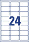 Avery afneembare weerbestendige etiketten Ft 63,5 x 33,9 mm (b x h), wit, doos van 480 etiketten