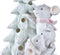 Kerstversiering DKD Home Decor Muis Hars (13 x 8,5 x 16 cm) (2 Stuks)