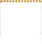 vidaXL - Luifel - uittrekbaar - 100x150 - cm - geel - en - wit