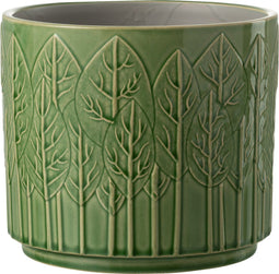 J-Line bloempot Blad - keramiek - groen - large - Ø 17 cm
