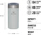 Stanley AeroLight™ Transit Mug 0,35L - Lekvrij - Houdt 4 uur warm en 6 uur koud - Fog Metallic