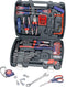 kwb gereedschapskoffer inclusief gereedschapsset, 65-delig, gevuld, robuust en hoogwaardig, ideaal voor huishouden of garage, in praktische kunststof koffer, veelkleurig