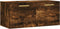 vidaXL - Wandkast - 80x36,5x35 - cm - bewerkt - hout - gerookt - eikenkleurig
