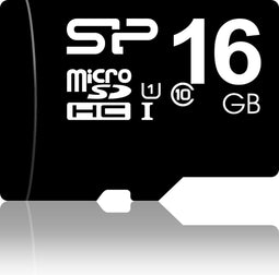 Silicon Power 16GB MicroSDHC Class10 UHS-1 - Geheugenkaart met SD-adapter - Zwart