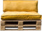 In The Mood Collection Royal Palletkussens - L120 x B80/40 x H12 cm - Velvet - Geel
