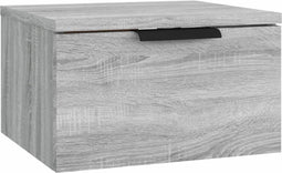 vidaXL - Nachtkastje - wandgemonteerd - 34x30x20 - cm - grijs - sonoma - eikenkleur