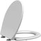 Allibert Dolceo - WC-zitting - Geruisloze sluiting RVS scharnieren - Mat wit - 37 x 5,5 x 46,5 cm
