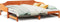 vidaXL - Slaapbank - onderschuifbed - zonder - matras - 90x190 - cm - hout - wasbruin