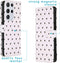 iMoshion Hoesje Geschikt voor Samsung Galaxy S21 Ultra Hoesje Met Pasjeshouder - iMoshion Design Softcase Bookcase - Wit / Zwart / Hearts Allover White