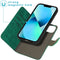 iMoshion Hoesje Geschikt voor iPhone 13 Hoesje Met Pasjeshouder - iMoshion Uitneembare 2-in-1 Luxe Bookcase - Donkergroen