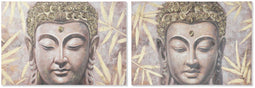 Schilderij Home ESPRIT Boeddha Orientaals 120 x 3 x 80 cm (2 Stuks)