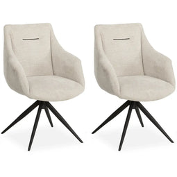 MX Sofa Colin – Eetkamerstoelen – Beige – Set van 2