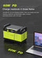 CTECHi GT1500 | 1200W | 1210Wh | Draagbare Powerstation | LiFePO4 Battery ZonneGenerator | Mobiele Stroomopslag | Heavy-Duty Powerbank | 230V Stopcontact | Draadloos Opladen | AC/DC/USB/Type-C | Noodgenerator | EU Stopcont