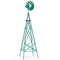 Costway Windmolen Metaal - Sierwindmolen 253 cm - Weerbestendig Groen