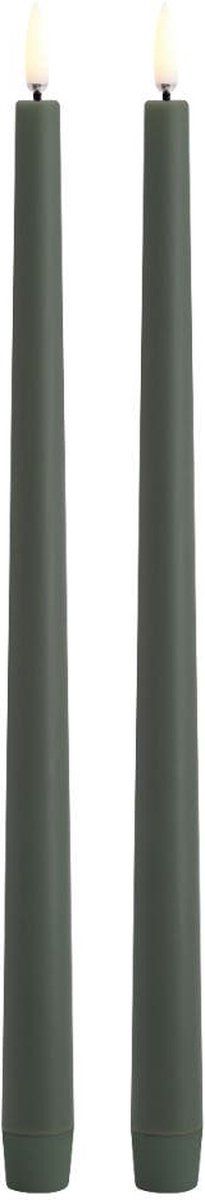 Uyuni LED Tafelkaars Slim-line - Flikkerend kaarslicht - Groen (set van 2) (2 stuks)