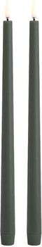 Uyuni LED Tafelkaars Slim-line - Flikkerend kaarslicht - Groen (set van 2) (2 stuks)