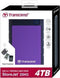 Transcend StoreJet 25H3 - Externe Harde Schijf 4TB - USB 3.0 - Paars