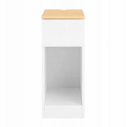 SoBuy FBT111-II-WN - Nachtkastje - Lade en open vak - 25 x 40 x 60 cm - Wit