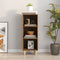 vidaXL - Dressoir - 34,5x32,5x90 - cm - bewerkt - hout - bruin - eikenkleur