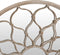 vidaXL - Tuinspiegel - rond - 60x3 - cm - ijzer - zandkleurig