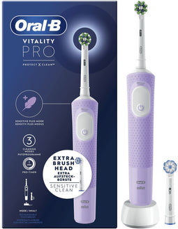 Oral-B Vitality Pro - Roterende-oscillerende tandenborstel - 3 poetsstanden - Paars