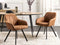 MONEE - Eetkamerstoel - Bruin - Polyester