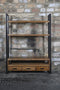 Livingfurn - TV Meubel TV- Nairobi High 150 cm - Mangohout / Gecoat Staal