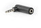 Nedis CAGP22980BK - 4-polige stereo-audioadapter - 90 graden hoek - Zwart