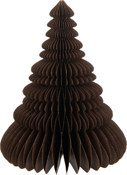 J-Line decoratie Kerstboom Vouwbaar - papier - bruin - large