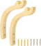 MiOYOOW Houten Plantenhaken - Wandhangers voor Bloempotten - Robuust en Natuurlijk Design - Naturel Hout (2 stuks)