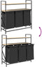 vidaXL - Wasmand - 3 - vakken - met - planken - sonoma - eikenkleurig